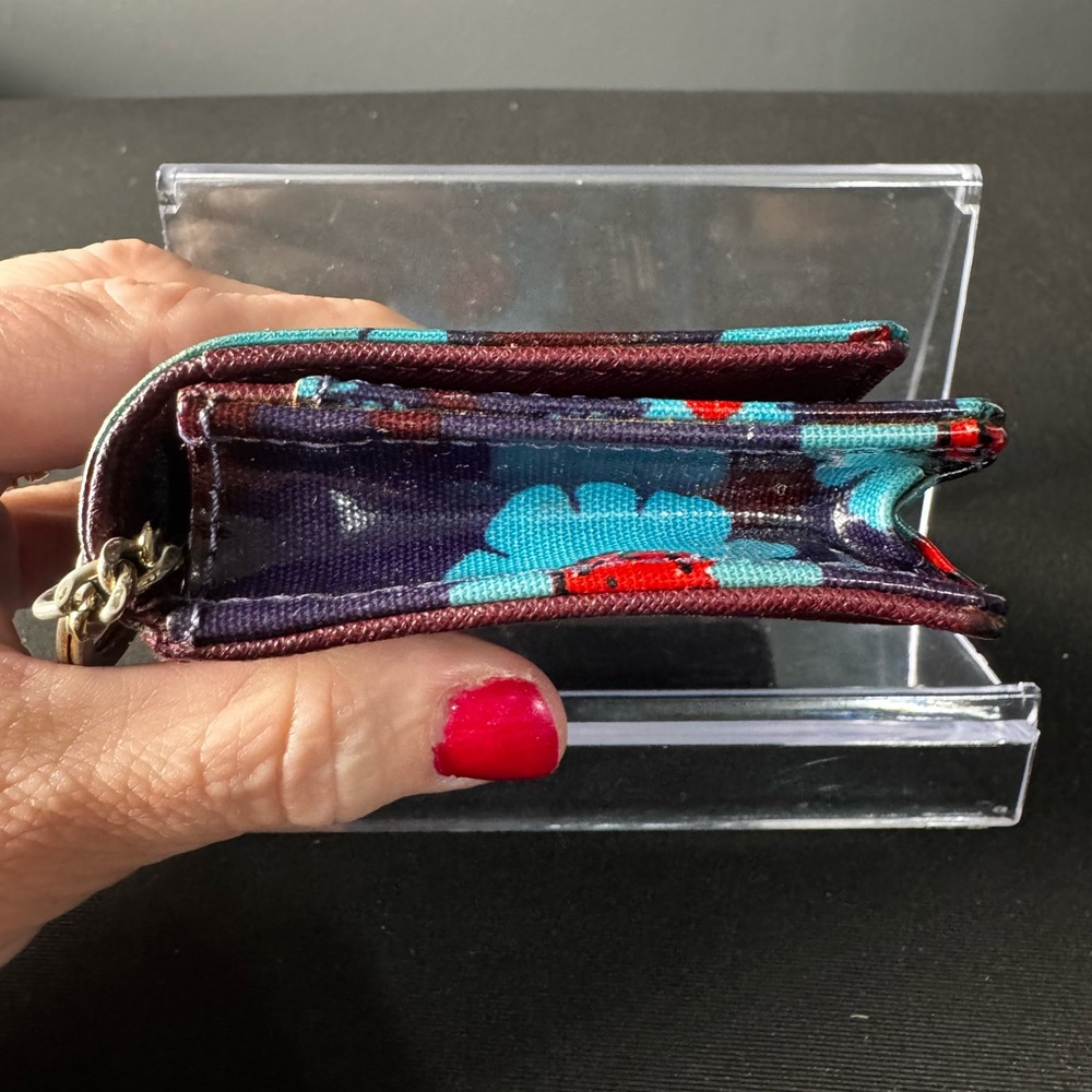 Kate Spade Blue and Red Floral key and cardholder Wallet - Picture 5 of 11